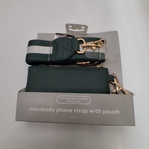 HEYDAY ADJUSTABLE CROSSBODY PHONE STRAP WITH POUCH - ARUGULA GREEN image 2