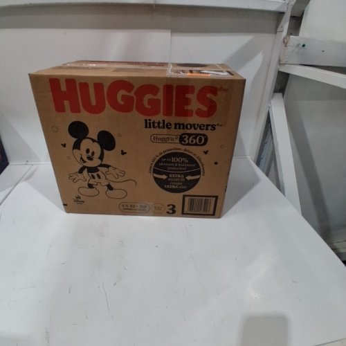 168PK HUGGIES LITTLE MOVERS DIAPERS HUGGFIT WITH 360° WAISTBAND - SIZE 3 image 3