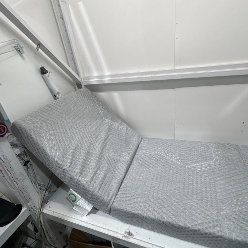 FOLDABLE MATTRESS TOPPER - SMALL TWIN / 25" X 75" X 4" - GREY image 2