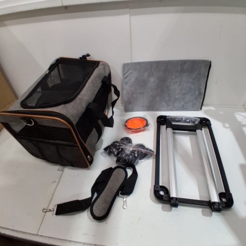 VEVOR AIRLINE APPROVED PET CARRIER WITH WHEELS AND SHOULDER STRAP - 25LBS MAX - GREY - (MODEL: JW-XB21212517) image 2