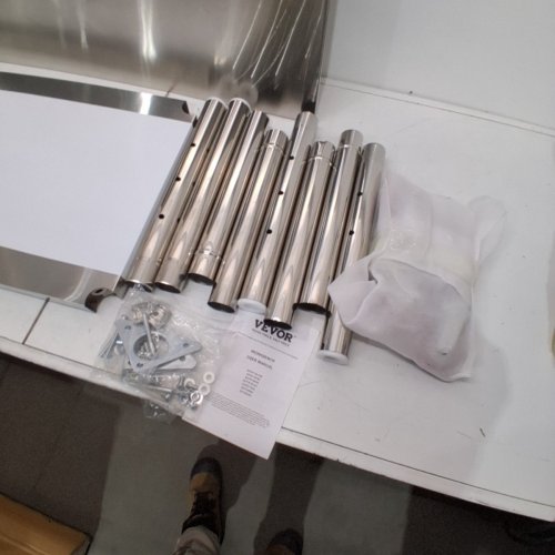 STAINLESS STEEL WORK TABLE WITH WHEELS PREP TABLE - 36"X24"X31.5" - (MODEL: TABLE-3624315) image 4