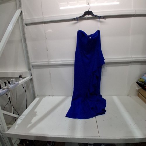 WOMEN'S DRESS THE POPULATION PARIS BODYCON MAXI DRESS - LARGE - BLUE image 2