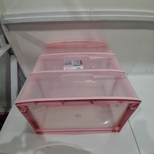 STERILITE 3-DRAWER WIDE CART - 15 1/4" X 21 7/8" X 25 5/8" - PINK (MODEL: 2930LABC4C-PINFRO) image 3