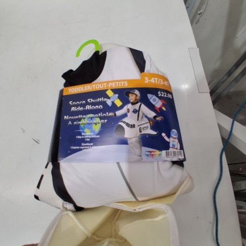 2PC SPACE SHUTTLE RIDE-ALONG COSTUME SET - 3T-4T - WHITE AND BLACK (STYLE:10517) image 2