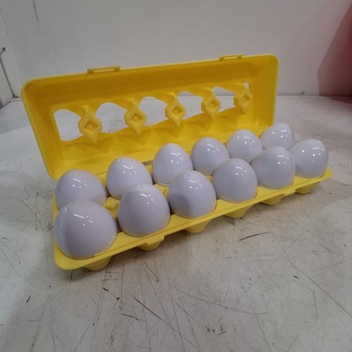 TODDLER STEM SHAPE RECOGNITION MATCHING EGG CARTON 12 EGGS - MULTI COLOUR image 2