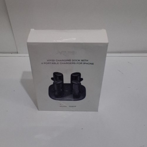 VIYISI CHARGING DOCK WITH 4 PORTABLE CHARGERS FOR IPHONE - 20W MAX OUTPUT - BLACK (MODEL: G007B) image 6