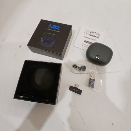 MIDDLE RABBIT 2.4G WIRELESS GAMING EARBUDS WITH MIC, 20MS ULTRA LOW LATENCY - USB-C DONGLE INCLUDED - COMPATIBLE WITH PS4/PS5/PC/LAPTOP - BLACK (MODEL: S-W5) image 4