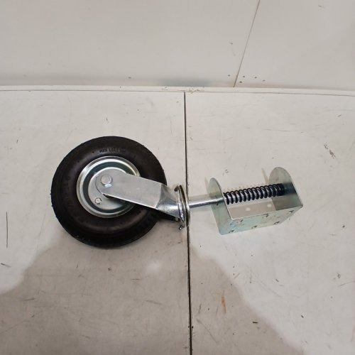 SHEPHERD HARDWARE SPRING-LOADED SWIVEL CASTER WHEEL WITH MOUNTING BRACKET - 200 LBS CAPACITY - 4" TIRE - SILVER image 4