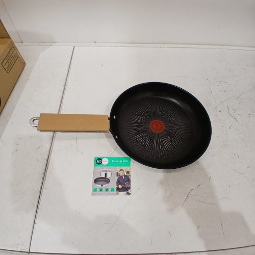 TEFAL JAMIE OLIVER BRUSHED STAINLESS STEEL NON STICK INDUCTION READY FRYING PAN - 11" image 2