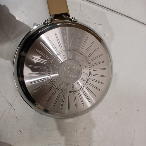 TEFAL JAMIE OLIVER BRUSHED STAINLESS STEEL NON STICK INDUCTION READY FRYING PAN - 11" image 4