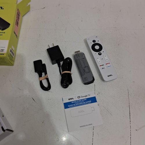 ONN. GOOGLE TV STREAMING DEVICE WITH VOICE CONTROL - 2K FULL HD - BLACK (MODEL: 100133520) image 2