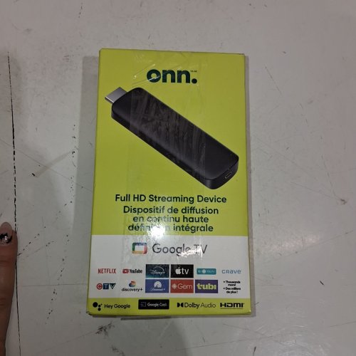 ONN. GOOGLE TV STREAMING DEVICE WITH VOICE CONTROL - 2K FULL HD - BLACK (MODEL: 100133520) image 4