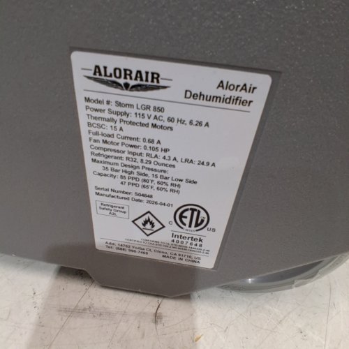 ALORAIR LGR DEHUMIDIFIER - 85PPD - 115 V - BLUE/GRAY (MODEL: STORM LGR 850) image 3