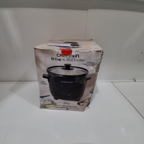 CHEFMAN NONSTICK RICE COOKER WITH AUTOMATIC KEEP WARM - 16 CUP - BLACK (MODEL: RJ34-16C-M) image 5