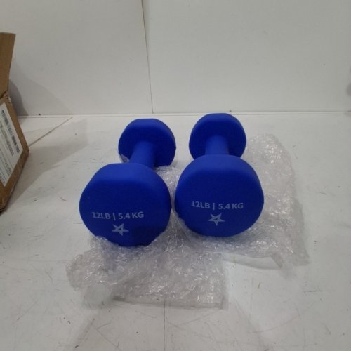 2PK YES4ALL NEOPRENE COATED DUMBBELL HAND WEIGHT - 12LBS - BLUE (MODEL: D1MY) image 2