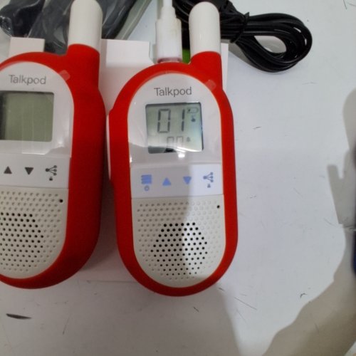 2Pk TALKPOD WALKY-TALKY MONITOR SET - 3.7 V 1000 MAH; INPUT 5 V-1A - RED / WHITE (MODEL: F40) image 2