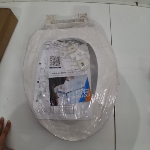 GARVEE ELONGATED SOFT CLOSE EASY CLEAN PLASTIC TOILET SEAT - 19" - WHITE - (MODEL: PHO_11GXK800) image 3