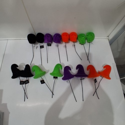 14PC ASSORTED HALLOWEEN DECORATION PICKS - ASSORTED image 2