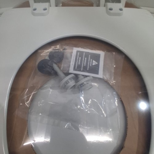 BEMIS LIFT-OFF ELONGATED ENAMELED WOOD TOILET SEAT - COTTON WHITE (MODEL: 1500EC 000) image 3