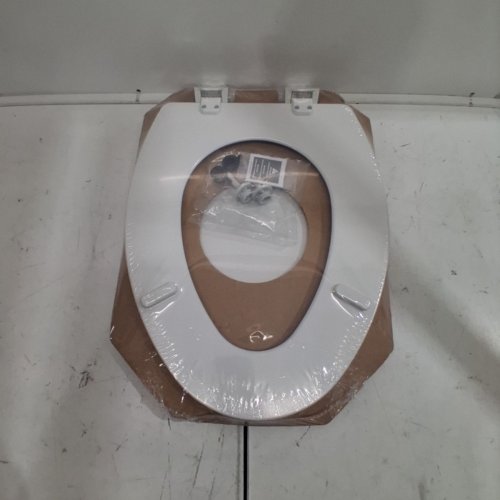 BEMIS LIFT-OFF ELONGATED ENAMELED WOOD TOILET SEAT - COTTON WHITE (MODEL: 1500EC 000) image 4