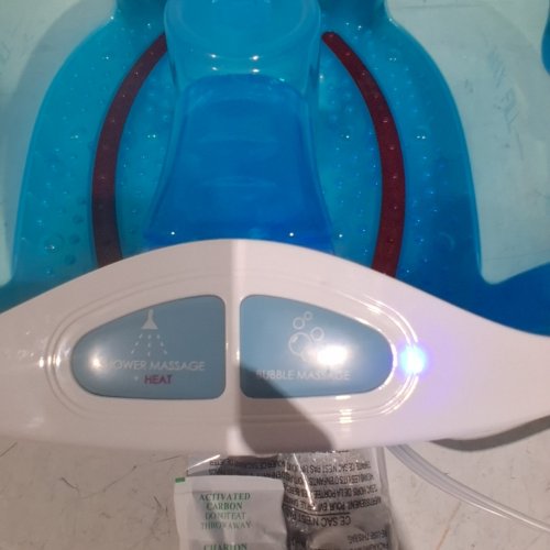 HOMEDICS SHOWER BLISS FOOT SPA - BLUE AND WHITE (MODEL:CP-FB625HB) image 2