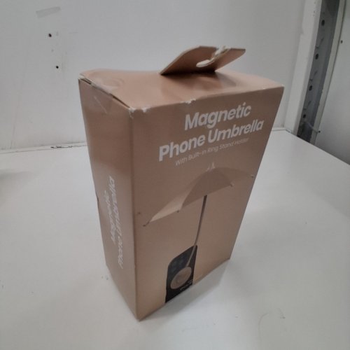 GEMS MAGNETIC PHONE UMBRELLA SUN SHADE SHIELD FOR OUTDOORS WITH FLEXIBLE ANGLE DESIGN & ROTATABLE PHONE RING - BEIGE image 2