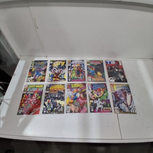 10 ASSTD COMIC BOOKS - SILVER SURFER #58, #59; TERMINATOR 2: JUDGMENT DAY #2; SILVER SURFER/WARLOCK RESURRECTION #3; DR. STRANGE #34, #35; GUARDIANS OF THE GALAXY #17, #18; SLEEPWALKER #23; DAREDEVIL #309 - VARIOUS AUTHORS image 2