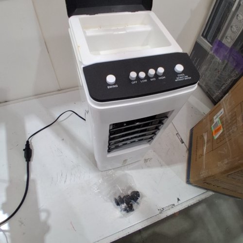 PORTABLE 3-SPEED EVAPORATIVE AIR COOLER- 6L - WHITE/BLACK (MODEL: BW-102) image 2