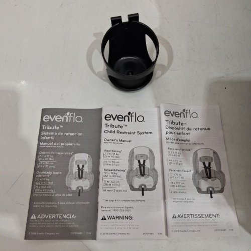 EVENFLO TRIBUTE LX CONVERTIBLE CAR SEAT - 40LBS CAP - GREY (MODEL: 38111190C) image 4