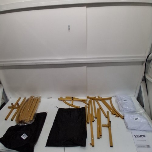 2PC VEVOR ARCH BACKDROP STAND WITH METAL ARCH BACKDROP STAND AND COVER - 7.2 FT/ 6 FT - GOLD (MODEL#: VEVOR ABC-7.2FT+6FT+BU) image 2