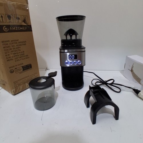 AMZCHEF COFFEE GRINDER ELECTRIC - ESPRESSO GRINDER WITH 30 GRIND SETTINGS FOR 1-12 CUPS OR UP TO 40 SECS - BLACK (MODEL: AZ-BG709S) image 3