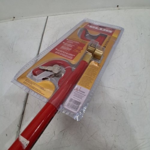 THE CLUB SUV & TRUCK UNIVERSAL FIT KEY LOCK STEERING WHEEL LOCK - RED/BLACK (MODEL: 2100) image 3