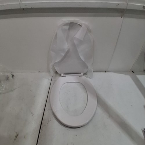 CENTOCO HEAVY DUTY MOLDED PLATIC ELONGATED TOILET SEAT - WHITE (MODEL: DS1600-001) image 3