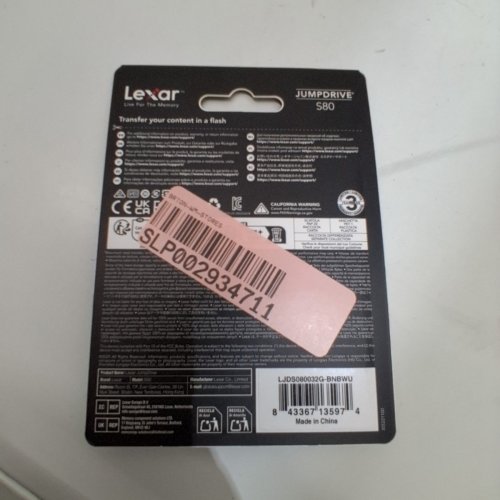 LEXAR JUMPDRIVE USB 3.2 GENERATION 1 FLASH DRIVE - 32GB - UP TO 130 MB/S - BLACK (MODEL: S80) image 3