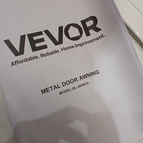 VEVOR DURABLE ALUMINUM AWNING - 48" X 42" - WHITE - (MODEL:QL-48INCH) image 2