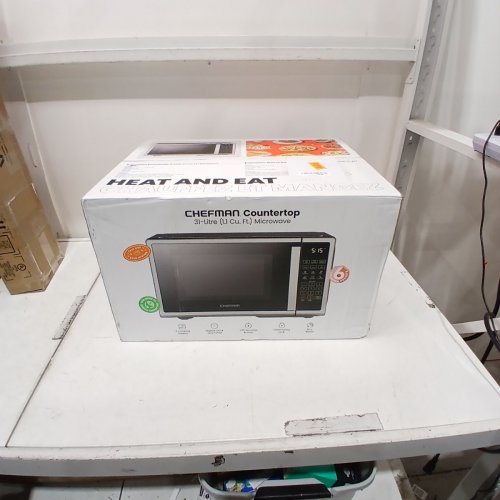 CHEFMAN 10 POWER LEVELS ECO MODE CHILD SAFETY LOCK COUNTERTOP MICROWAVE - 1000W - 1.1 CU.FT - STAINLESS STEEL - (MODEL:RJ55-SS-11-CK-CA) image 2