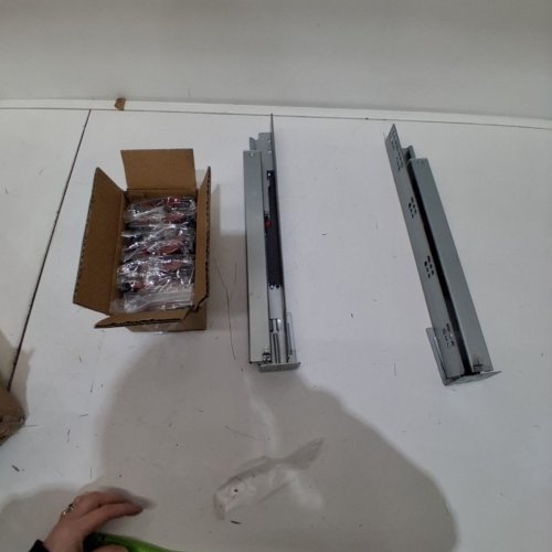 2PK HEAVY DUTY EXTENSION DRAWER SLIDES - 15" - SILVER/GREY (MODEL:30201B.381-6) image 2