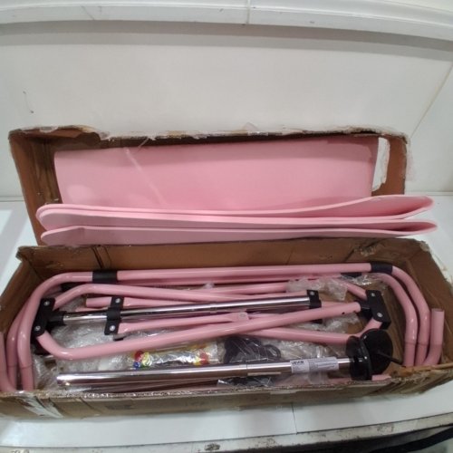 VEVOR GYMNASTIC BARS FOR KIDS, 140 LBS CAPACITY FOLDING TRAINING KIP BAR WITH MAT, ADJUSTABLE HEIGHT - 36 TO 52 INCHES - PINK (MODEL: QT1893A) image 2