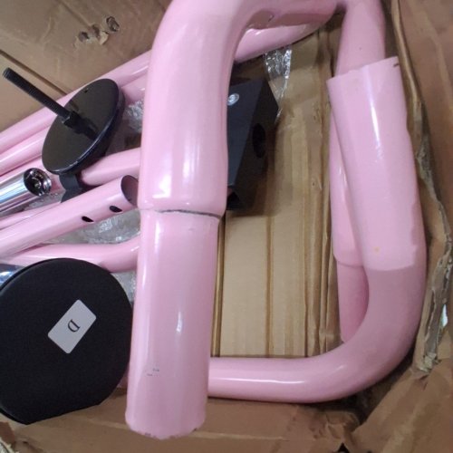 VEVOR GYMNASTIC BARS FOR KIDS, 140 LBS CAPACITY FOLDING TRAINING KIP BAR WITH MAT, ADJUSTABLE HEIGHT - 36 TO 52 INCHES - PINK (MODEL: QT1893A) image 3