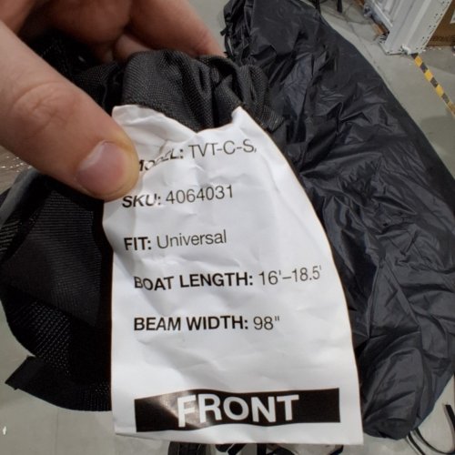 BPS TRAVEL TITE WEATHERSAFE SD TRAILERABLE BOAT COVER - FOR 16FT - 18FT 5" - BOATS - 98" BEAM WIDTH - BLACK (MODEL: TVT-C-S/D) image 2