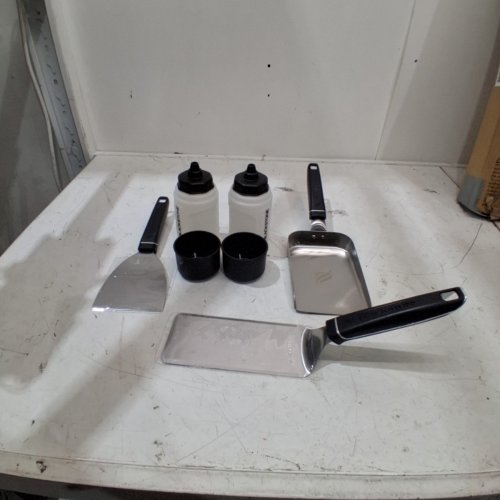 7PC BLACKSTONE GRIDDLE ACCESSORY SET - BLACK AND SILVER image 2