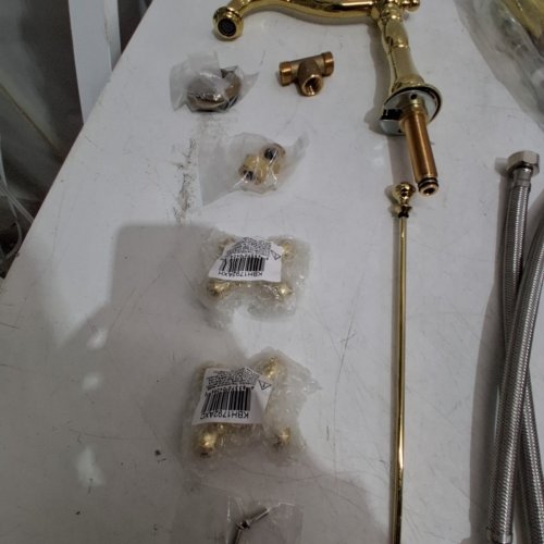 KINGSTON BRASS HERITAGE WIDESPREAD LAVATORY FAUCET, 8" - POLISHED BRASS (MODEL: KB1972AX) image 3