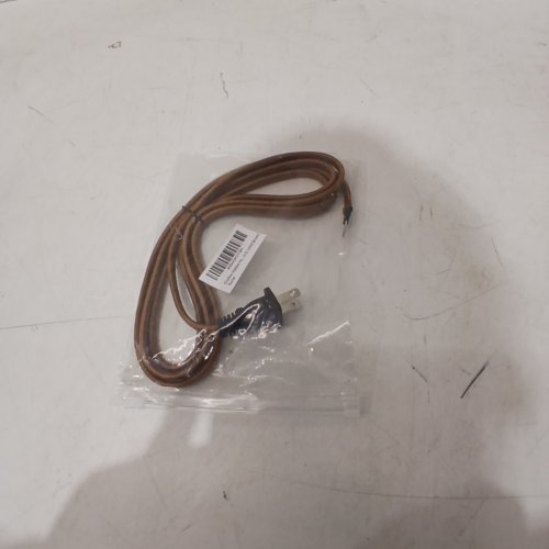 COVERED LAMP CORD - 8FT - BROWN image 5