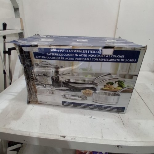 10PC KIRKLAND SIGNATURE 5-PLY CLAD STAINLESS STEEL COOKWARE - STAINLESS STEEL - (MODEL: 1119338) image 4