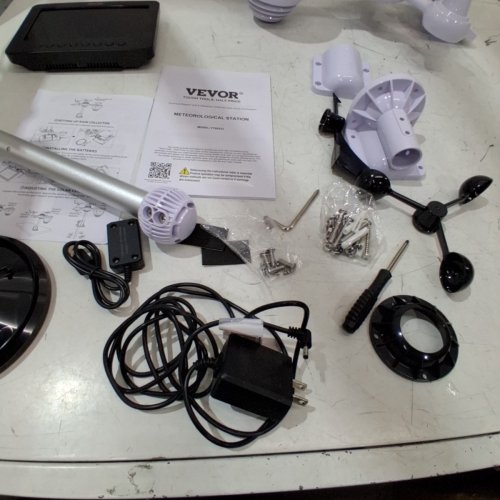 7-IN-1 VEVOR WIFI INDOOR/OUTDOOR METEOROLOGICAL STATION WITH SOLAR SENSOR ALARM ALERTS - LAVENDER (MODEL: YT60234) image 4