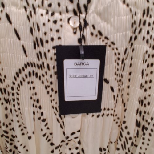 WOMEN'S BARILOCHE SPOTTED BLOUSE - SMALL/MEDIUM - 38 - BEIGE / BLACK (STYLE : BARCA) image 6