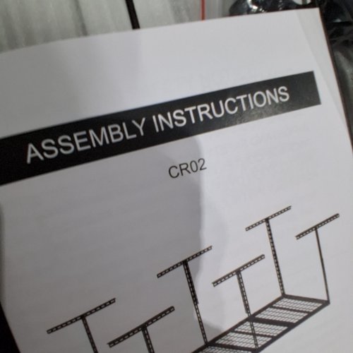 OVERHEAD GARAGE METAL STORAGE RACK - 750LBS CAPACITY - 4FT X 8FT - BLACK (MODEL: CR02) image 2