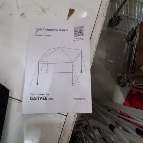 GARVEE HEAVY DUTY GAZEBO WITH CARRY BAG 4 SANDBAGS, 8 STAKES & 4 GUY ROPES - 10FT X 10FT - RED (MODEL: PHO_3495T9KC/QVEAR) image 2