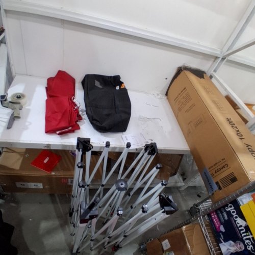 GARVEE HEAVY DUTY GAZEBO WITH CARRY BAG 4 SANDBAGS, 8 STAKES & 4 GUY ROPES - 10FT X 10FT - RED (MODEL: PHO_3495T9KC/QVEAR) image 4