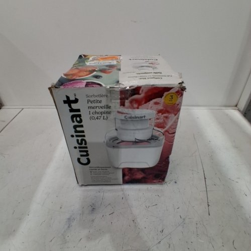 CUISINART COMPACT SINGLE-SERVE ICE CREAM MAKER - 1-PINT - WHITE (MODEL: ICE-M10C) image 5
